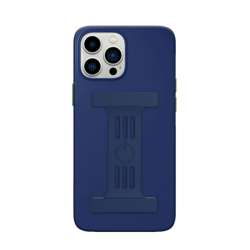Goui Magnetic Case With Magnetic Bars for iPhone 13 Pro + Magnetic Strap - Midnight Blue