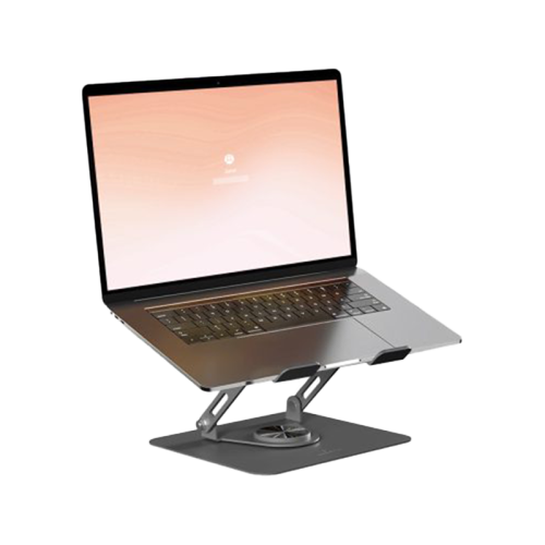 Smart Premium Aluminium Rotatable Laptop Stand - Gray