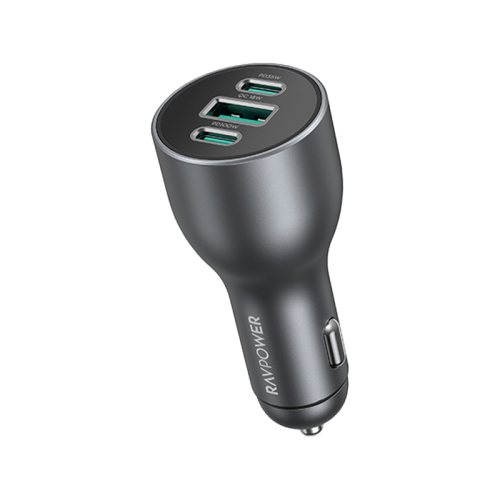 RavPower 2 - Port USB-C and 1 - Port USB-A PD 100W Car Charger - Grey