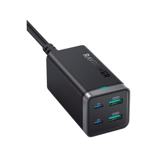 RavPower Pioneer 4 - Port 65W PD Desktop Chargers - Black