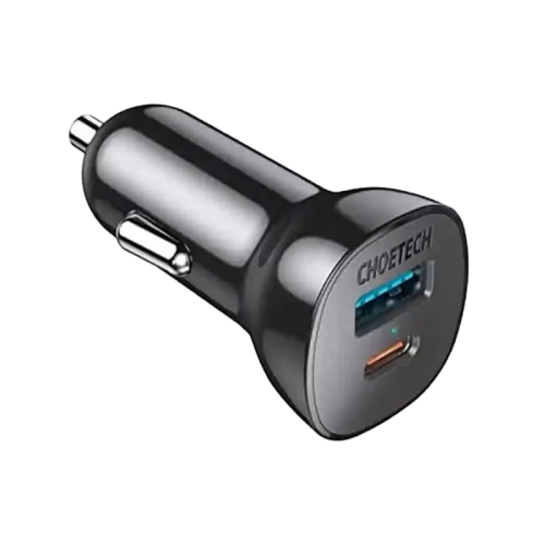 شاحن سيارة بي دي + كيو سي بقوة 38 وات من تشوتيك - أسود