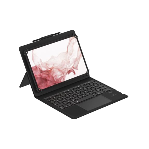 Smart Premium Bluetooth Keyboard  (English / Arabic) for Universal Tablets  - Black