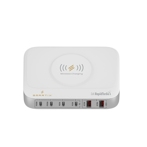 Smart Premium 4-Port USB-C PD and 2-Port USB-A Power Hub - White