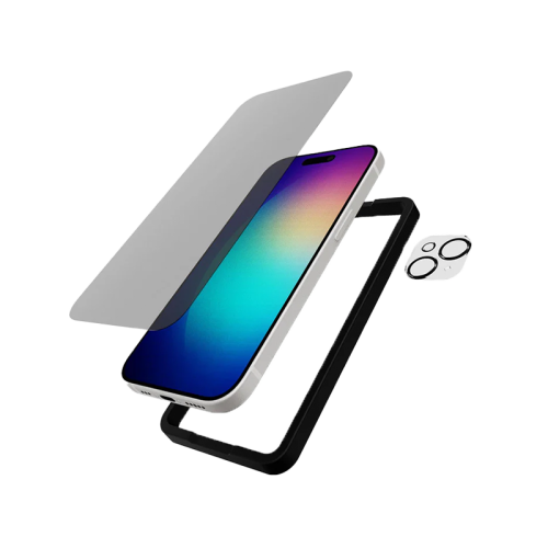 Tech21 Impact Glass Privacy Screen & Camera Lens Protector for iPhone 15