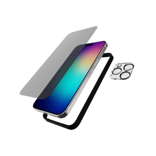 Tech21 Impact Glass Privacy Screen & Camera Lens Protector for iPhone 15 Pro