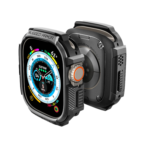 Spigen Rugged Armor Case for Apple Watch Ultra - Matte Black