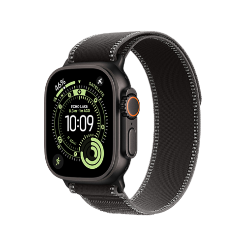 Apple Watch Ultra 3 GPS + Cellular 49mm - Black Titanium Case With  Black / Charcoal Trail Loop - S/M