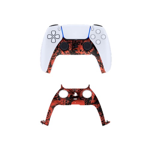 Gamer Gear Faceplate for PS5 Controller - Soft Touch Crazy Red Skull