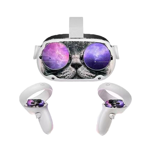 Gamer Gear Groovy Cat Sticker For Oculus Quest 2 - Black
