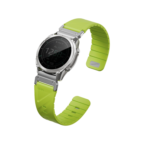 يونيك فلو - سوار ساعة ذكي مغناطيسي مع موصل قابل للإزالة لساعة جارمن مقاس 26 مم -  ليمون داكن