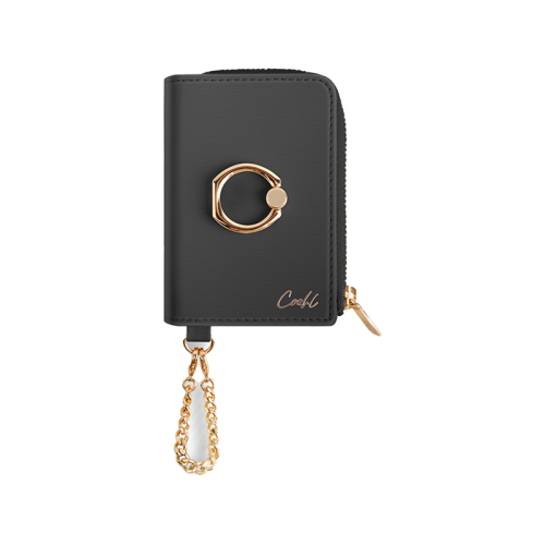 Uniq Coehl Mirelle Magnetic Wallet with Wrist Strap- Ebony