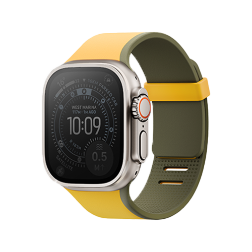 Uniq Revix IV Reversible Magnetic Strap For Apple Watch 49/46/45/44mm - Canary Yellow/ Deep Forest