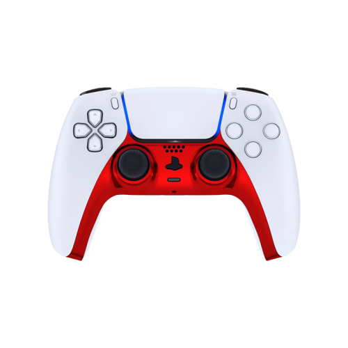 Gamer Gear Faceplate for PS5 Controller - Glossy Chrome Red